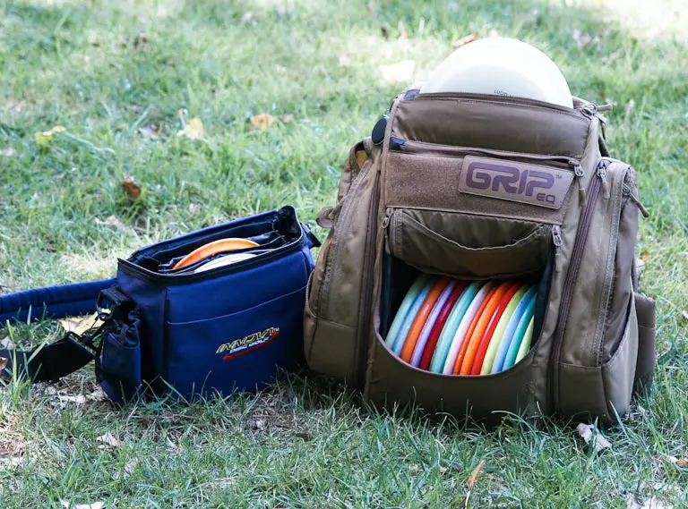 Premium disc golf discs on display